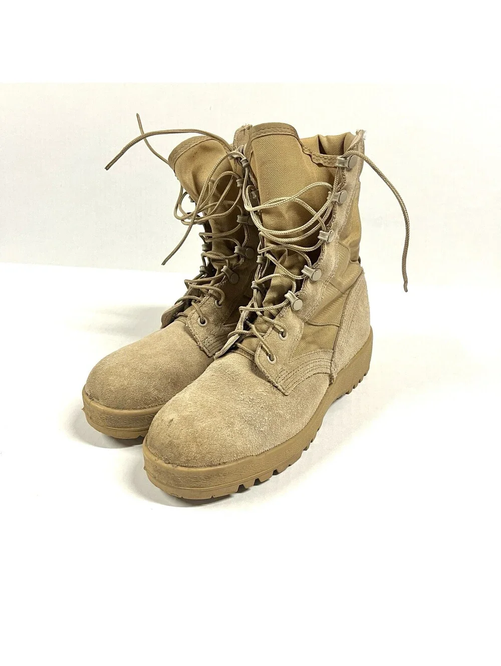 McRae Footwear Mens Tan Suede Vibram Military Combat Boots Size 7R
